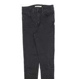 LEVI'S Womens Black Slim Skinny Denim Dark W27 L30 Cotton Blend Zip Jeans