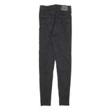 LEVI'S Womens Black Slim Skinny Denim Dark W27 L30 Cotton Blend Zip Jeans