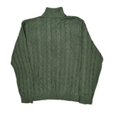 Polo By Ralph Lauren Cable Knit 1/4 Zip - XL Green Wool Blend