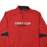 REEBOK Mens Red Grey Cup 2009 Track Jacket M Polyester Blend Zip Plain