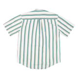 CUTTLE & BUCK Mens White & Green Stripe Button Down Shirt L Casual Cotton Blend