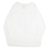 THIRTY SINGLE Mens White Los Angeles Basketball Graphic Long Sleeve Crew Neck XL