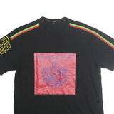 DIESEL Mens Black Graphic T-Shirt M Short Sleeve Crew Neck Casual Streetwear