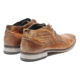 BUGATTI Mens Lace-Up Leather Brown Ankle Boots UK 6.5 Classic Stylish