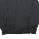 TRI-MARK Mens Black XL Nylon Coach Jacket Plain Button Closure Casual
