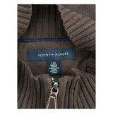 Tommy Hilfiger Zip Up - Large Brown Cotton