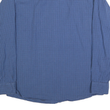 WRANGLER Mens Blue Check Shirt L Cotton Blend Long Sleeve Button Front Casual