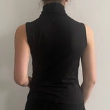 Unbranded Embroidered Rollneck - Small Black Cotton Blend