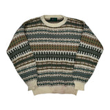 Mens Classic Fair Isle Sweater - Small Multicoloured Wool Blend