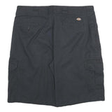 DICKIES Mens Black Cargo Cotton Blend Shorts XL W36 Workwear Casual Pockets