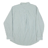 TOMMY HILFIGER Mens Green & White Striped Button Down Shirt XL Classic Fit