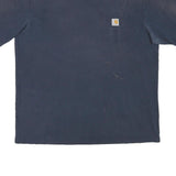 CARHARTT Mens Blue T-Shirt XL Short Sleeve Crew Neck Workwear Casual