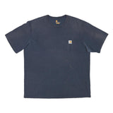 CARHARTT Mens Blue T-Shirt XL Short Sleeve Crew Neck Workwear Casual