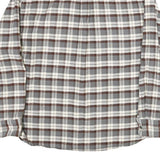 JACHS Mens Grey & Brown Check Shirt 2XL Long Sleeve Cotton Casual Relaxed Fit