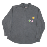 WOOLRICH Mens Grey Shirt XL Cotton Blend Casual Long Sleeve Button Collar