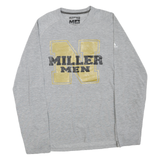 ADIDAS Mens Grey Miller Men Graphic Long Sleeve Crew Neck T-Shirt M