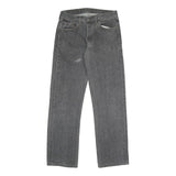 LEVI'S 501 Mens Jeans Black Classic Straight Denim Medium W30 L32 Button Closure