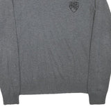 JACK AND JONES Mens Grey Cotton Blend Casual V-Neck Regular Fit Jumper S