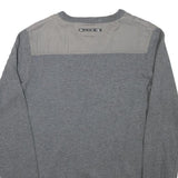 JACK AND JONES Mens Grey Cotton Blend Casual V-Neck Regular Fit Jumper S