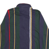 CHAPS RALPH LAUREN Mens Navy & Green Red Yellow Striped Long Sleeve Polo Shirt M