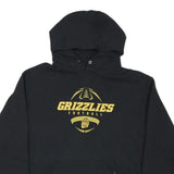RUSSELL ATHLETIC Mens Black Grizzlies Football Pullover Hoodie M Cotton Blend