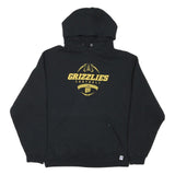 RUSSELL ATHLETIC Mens Black Grizzlies Football Pullover Hoodie M Cotton Blend