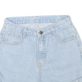 Womens Light Blue Denim Casual Shorts M W26 Cotton Blend Soft Comfort