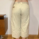 Take Two Cargo Shorts - 32W UK 12 Beige Cotton
