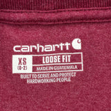Carhartt Long Sleeve T-Shirt - XS Red Cotton