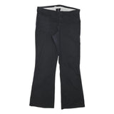 DICKIES Womens Cotton Blend Black Regular Bootcut Trousers W34 L30 Casual