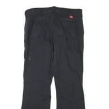 DICKIES Womens Cotton Blend Black Regular Bootcut Trousers W34 L30 Casual