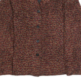 LIZ BAKER Womens Brown & Red Plaid Blazer Jacket UK 14 Polyester Blend Button