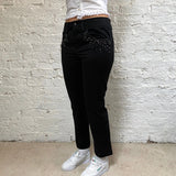 Scervino Street Embroidered Jeans - 33W UK 14 Black Cotton