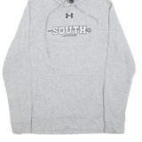 UNDER ARMOUR Mens Grey South Lacrosse Pullover Hoodie S Cotton Blend Casual