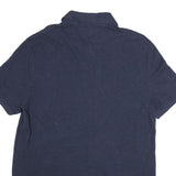 TOMMY HILFIGER Mens Blue Short Sleeve Plain Polo Shirt XL Casual Cotton