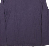 CALVIN KLEIN Mens Purple Jumper Pullover Plain Crew Neck Basic Knit L Cotton