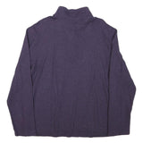 CALVIN KLEIN Mens Purple Jumper Pullover Plain Crew Neck Basic Knit L Cotton