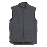 H&M Mens Black & Grey Sleeveless Zip Jacket S Polyester Blend Outdoor Vest