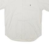 RALPH LAUREN Mens White Short Sleeve Button Down Collar Shirt M Classic Polo