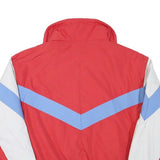 GOLDEN TEAM Mens Red White & Blue Jacket L Polyester Blend Plain Zip Sportswear