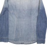 ESPRIT DENIM Womens Blue Ombre Denim Shirt M Casual Long Sleeve Button Up