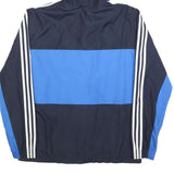 ADIDAS Mens Blue & Navy Hooded Zip Jacket L Polyester Blend Sportswear