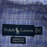 Yarmouth Ralph Lauren Checked Shirt - Large Blue Cotton