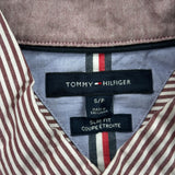 Tommy Hilfiger Slim Fit Shirt - Small Red Cotton