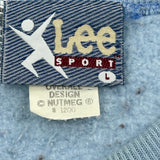 Made In USA Lee Sport Blank Sweatshirt - Large Blue Cotton