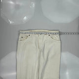 550 Levis Jeans - 35W 30L White Cotton