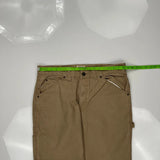 Schmidt Carpenter Trousers - 37W 30L Brown Cotton