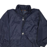 KWAY Mens Navy Jacket S Polyester Blend Plain Lightweight Zip Closure