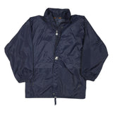 KWAY Mens Navy Jacket S Polyester Blend Plain Lightweight Zip Closure