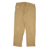 DICKIES Mens Regular Fit Jeans Beige Denim W38 L32 Workwear Utility Classic Zip
